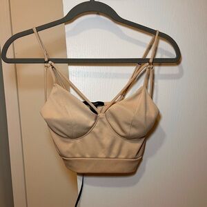 Women's Tan Strappy Bralette